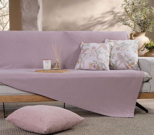 Nef-Nef Homeware Betty Ριχτάρι Πολυθρόνας 180x180εκ. Lilac