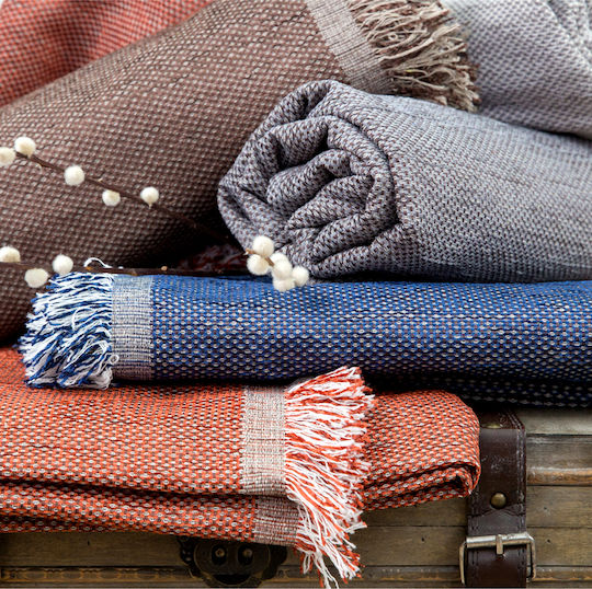Borea 4 Season Ριχτάρι Πολυθρόνας Chenille 150x180εκ. Μπλε