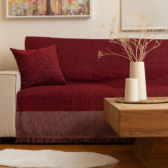 Borea Square Armchair Throw Chenille 180x180cm Gray