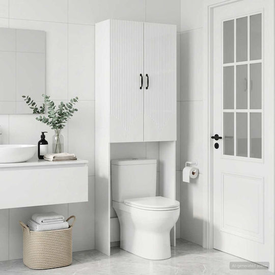 vidaXL Hoorn Ντουλάπι Μπάνιου 66x25.5x190cm Λευκό