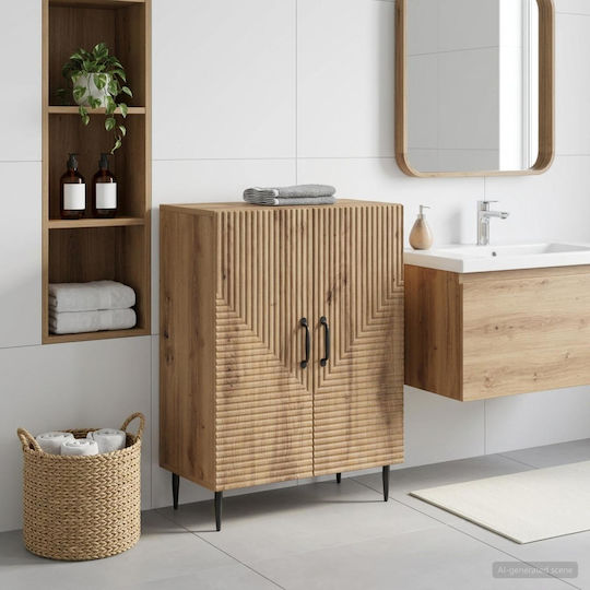 vidaXL Haarlem Dulap de baie 59.5x31x80cm Stejar