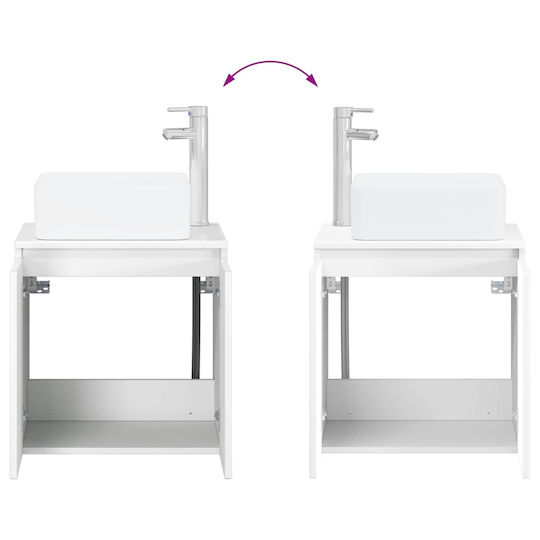 vidaXL Vanity Unit Without Sink W53xD35xH63cm White