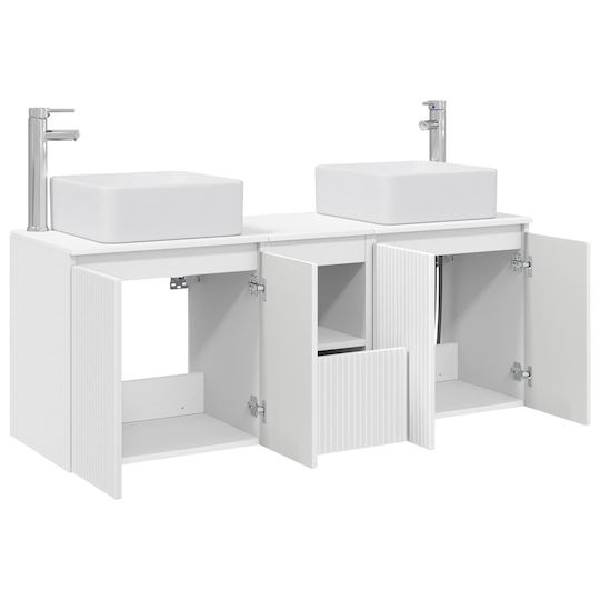 vidaXL Πάγκος χωρίς Νιπτήρα Μ53xΒ35xΥ63cm Λευκό