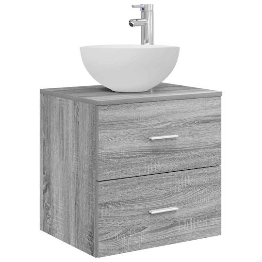 vidaXL Πάγκος χωρίς Νιπτήρα Μ49.5xΒ35xΥ63cm Γκρι Sonoma
