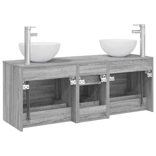 vidaXL Πάγκος χωρίς Νιπτήρα Μ49.5xΒ35xΥ63cm Γκρι Sonoma