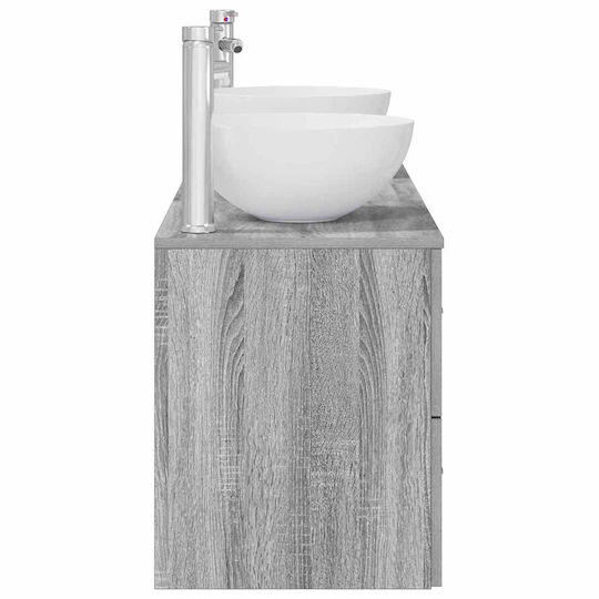 vidaXL Πάγκος χωρίς Νιπτήρα Μ49.5xΒ35xΥ63cm Γκρι Sonoma