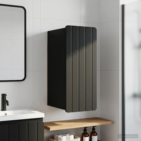 vidaXL Dulap de baie 30x31x63cm Negru