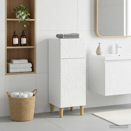 vidaXL Badezimmerschrank 30x31x80cm Weiß