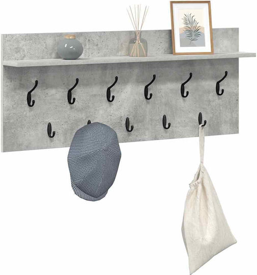 vidaXL Κρεμάστρα Τοίχου Ξύλινη Γκρι 100x12x40cm