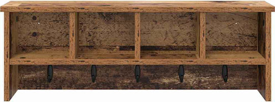vidaXL Κρεμάστρα Τοίχου Ξύλινη Καφέ 75x26x16cm