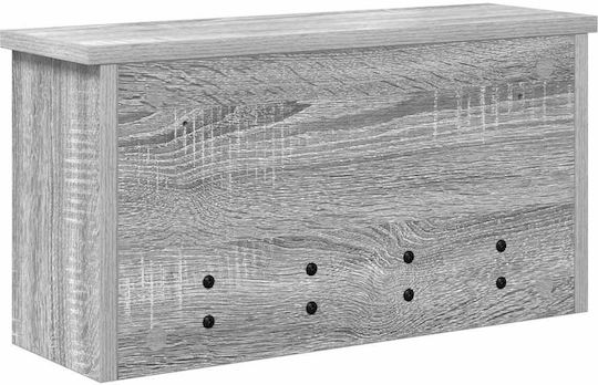 vidaXL Wandhalterung Hölzernes Grau 50x26x16cm