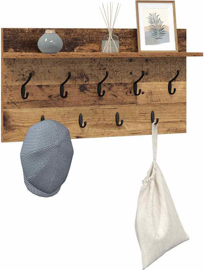 vidaXL Agățătoare de Perete Lemnoasă 80x12x40cm 1buc