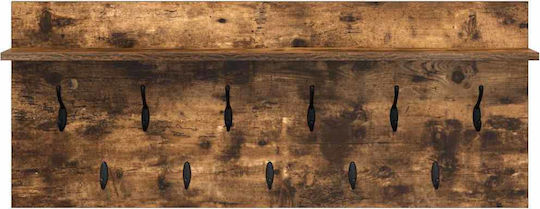 vidaXL Κρεμάστρα Τοίχου Ξύλινη Καφέ 100x12x40cm