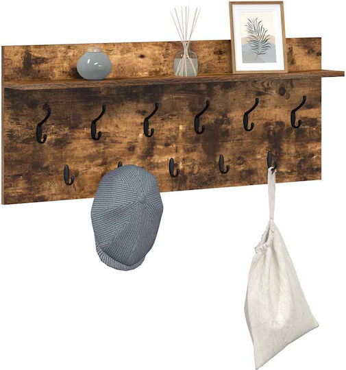 vidaXL Κρεμάστρα Τοίχου Ξύλινη Καφέ 100x12x40cm