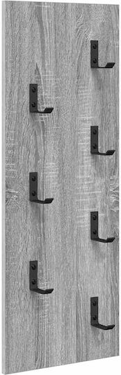 vidaXL Wooden Wall Hanger Gray 30x1.5cm 1pc