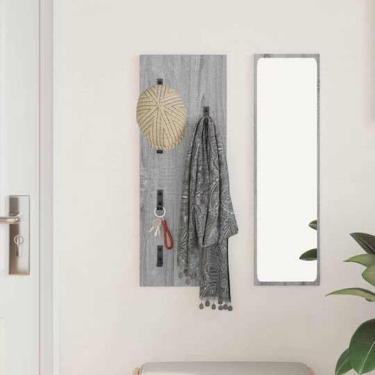 vidaXL Wooden Wall Hanger Gray 30x1.5cm 1pc