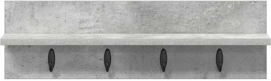 vidaXL Κρεμάστρα Τοίχου Ξύλινη Γκρι 60x18x10.5cm