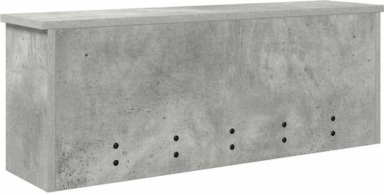 vidaXL Wooden Wall Hanger Gray 80x30x20cm 1pc