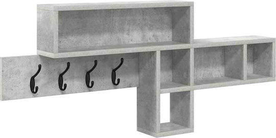 vidaXL Wooden Wall Hanger Gray 100x12cm 1pc