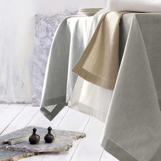 Rythmos Tablecloth Cotton Inez White 170x300cm