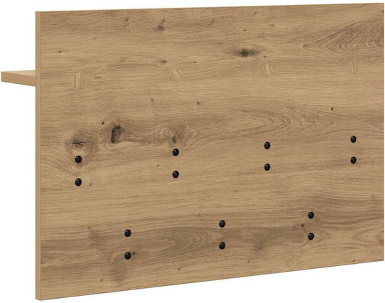 vidaXL Wooden Wall Hanger Beige 60x12x40cm 1pc