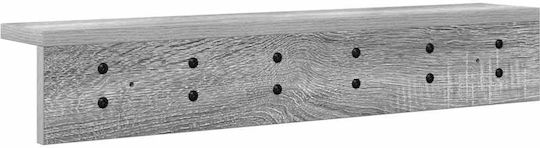 vidaXL Κρεμάστρα Τοίχου Ξύλινη Γκρι 60x10.5x10.5cm