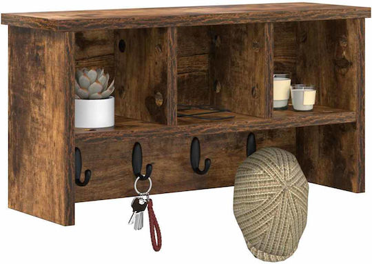 vidaXL Κρεμάστρα Τοίχου Ξύλινη Καφέ 50x26x16cm