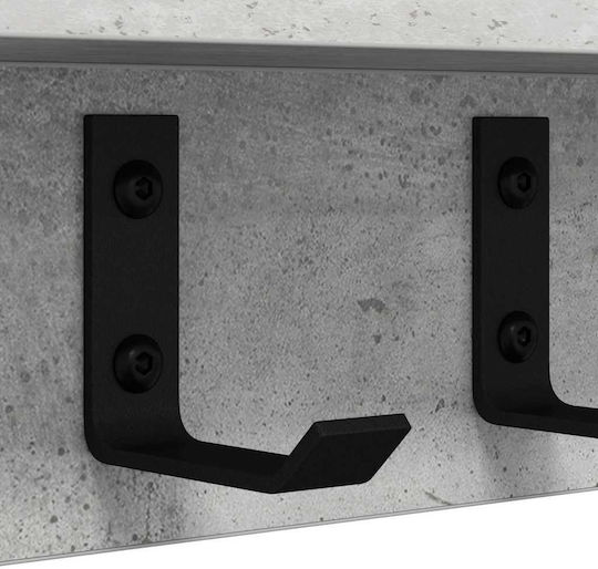 vidaXL Wooden Wall Hanger Gray 40x10.5x10.5cm 1pc