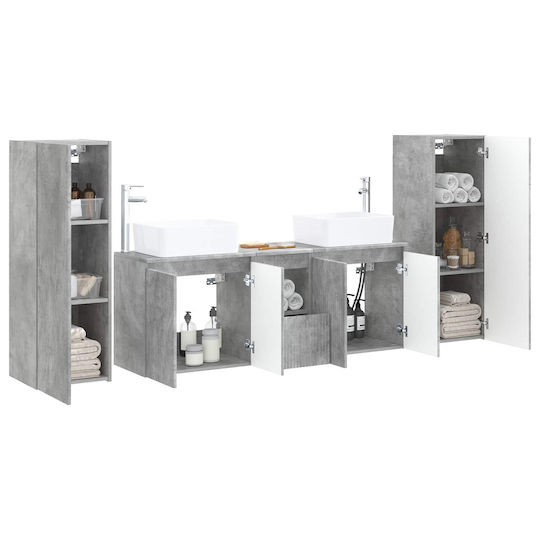 vidaXL Πάγκος χωρίς Νιπτήρα Μ33xΒ34.5xΥ100cm Γκρι Σκυροδέματος