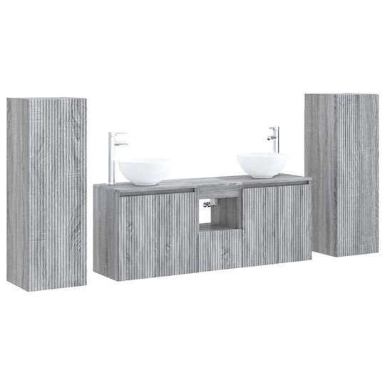 vidaXL Vanity Unit Without Sink W33xD34.5xH100cm Grey Sonoma