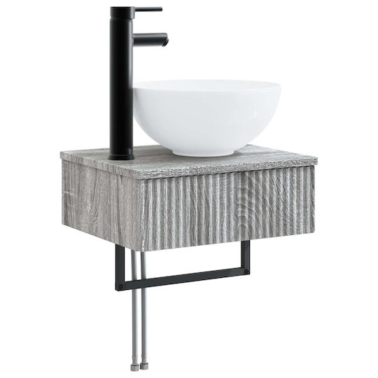 vidaXL Πάγκος χωρίς Νιπτήρα Μ33xΒ34.5xΥ100cm Γκρι Sonoma