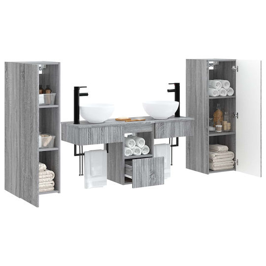 vidaXL Πάγκος χωρίς Νιπτήρα Μ33xΒ34.5xΥ100cm Γκρι Sonoma