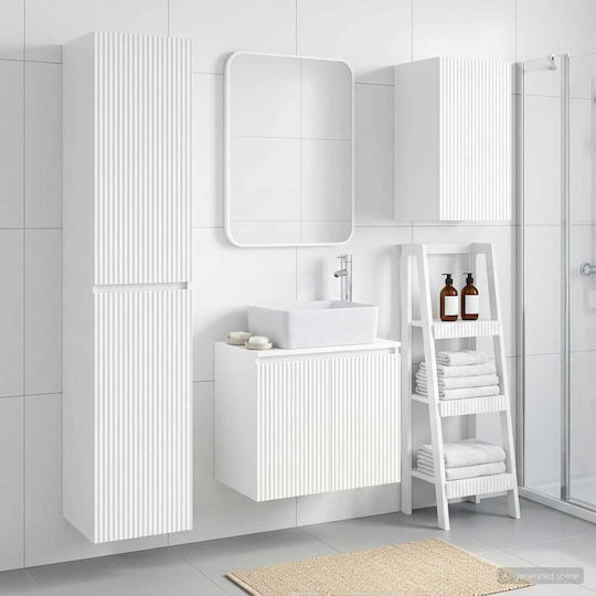 vidaXL Badezimmer Waschtisch-Einheit M33xB34.5xH160cm Weiß