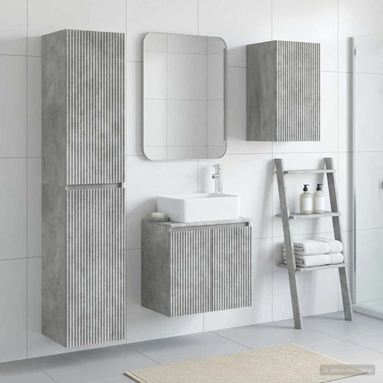 vidaXL Πάγκος με Νιπτήρα Μ33xΒ34.5xΥ160cm Γκρι