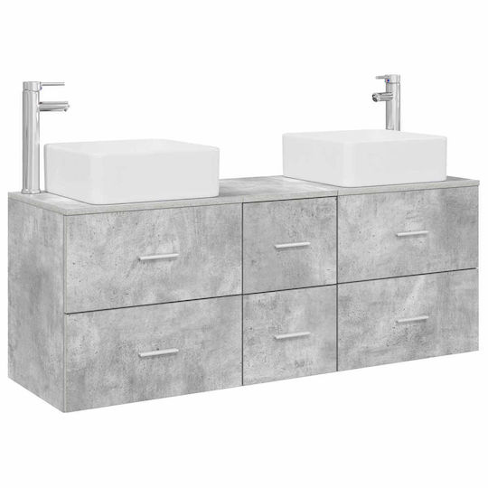 vidaXL Dulap de baie cu lavoar 49.5x41x63cm Gri