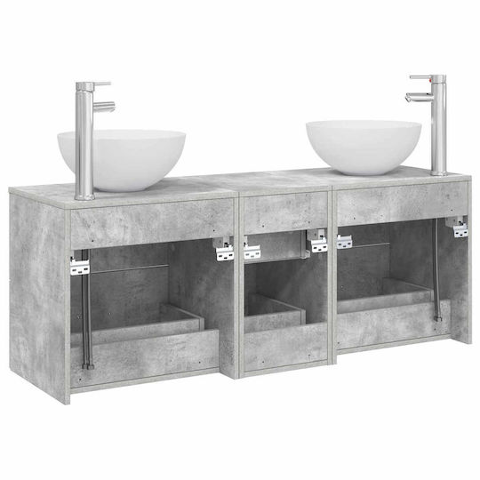 vidaXL Vanity Unit With Sink W49.5xD35xH63cm Grey