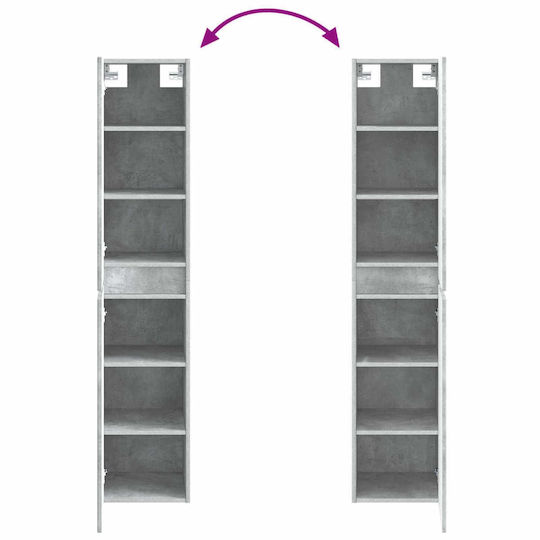 vidaXL Badezimmer Waschtisch-Einheit M33xB34.5xH160cm Grau