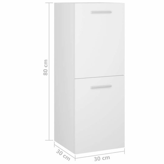 vidaXL Πάγκος με Νιπτήρα, Καθρέπτη & Στήλη Μ41xΒ38.5xΥ46cm Λευκός
