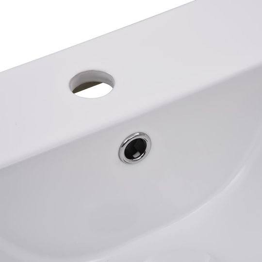 vidaXL Шкаф със Мивка, Огледало & Колона Д41xШ38.5xВ46см Бял