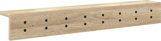 vidaXL Wooden Wall Hanger Brown 80x10.5x10.5cm