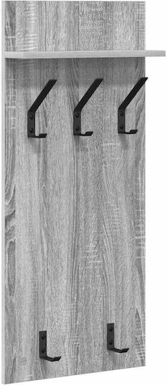 vidaXL Wooden Wall Hanger Gray 90x10x40cm 1pc