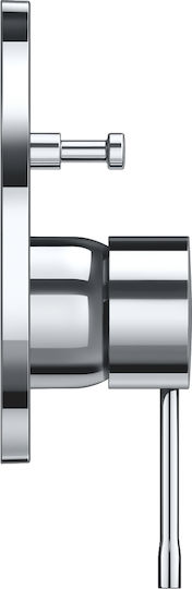 Grohe Essence Μίκτης Μπαταρίας Εντοιχισμού Ντουζιέρας 2 Εξόδων Ασημί