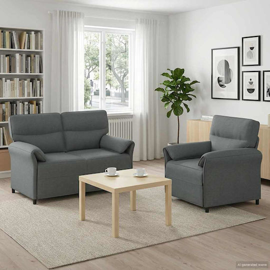 Living Room Furniture Set Light 2-Seater & Armchair