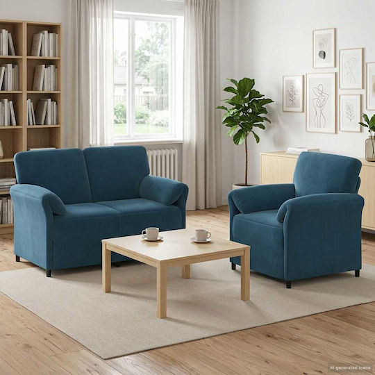 vidaXL Wohnzimmermöbel-Set Offenes 2-Sitzer & Sessel