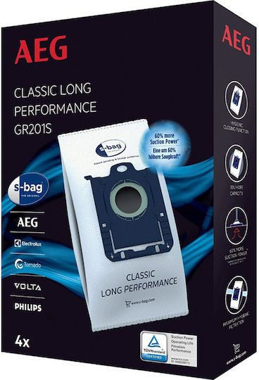AEG Vacuum Cleaner Bags 4pcs Compatible with Vacuum Cleaner AEG / Electrolux / Philips