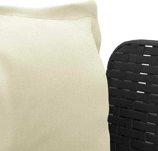 Outdoor Rattan Armchair Anthracite With Cushion 68x62cm