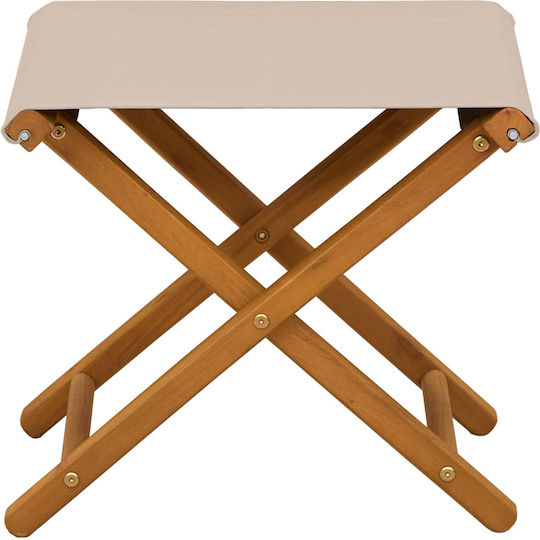 Outdoor Chair Wooden Beige with Cushion 2 Pieces 41x42x36.5cm