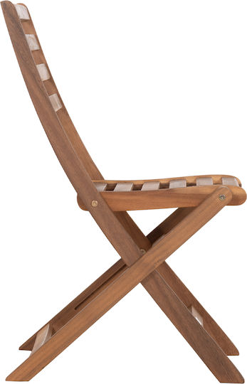 Outdoor Wooden Chair Muyen Natural 2 Pieces 45x54x85 cm