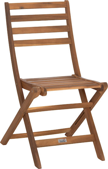 Outdoor Wooden Chair Muyen Natural 2 Pieces 45x54x85 cm