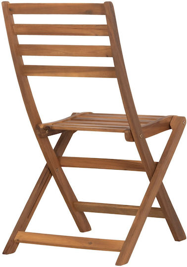Outdoor Wooden Chair Muyen Natural 2 Pieces 45x54x85 cm